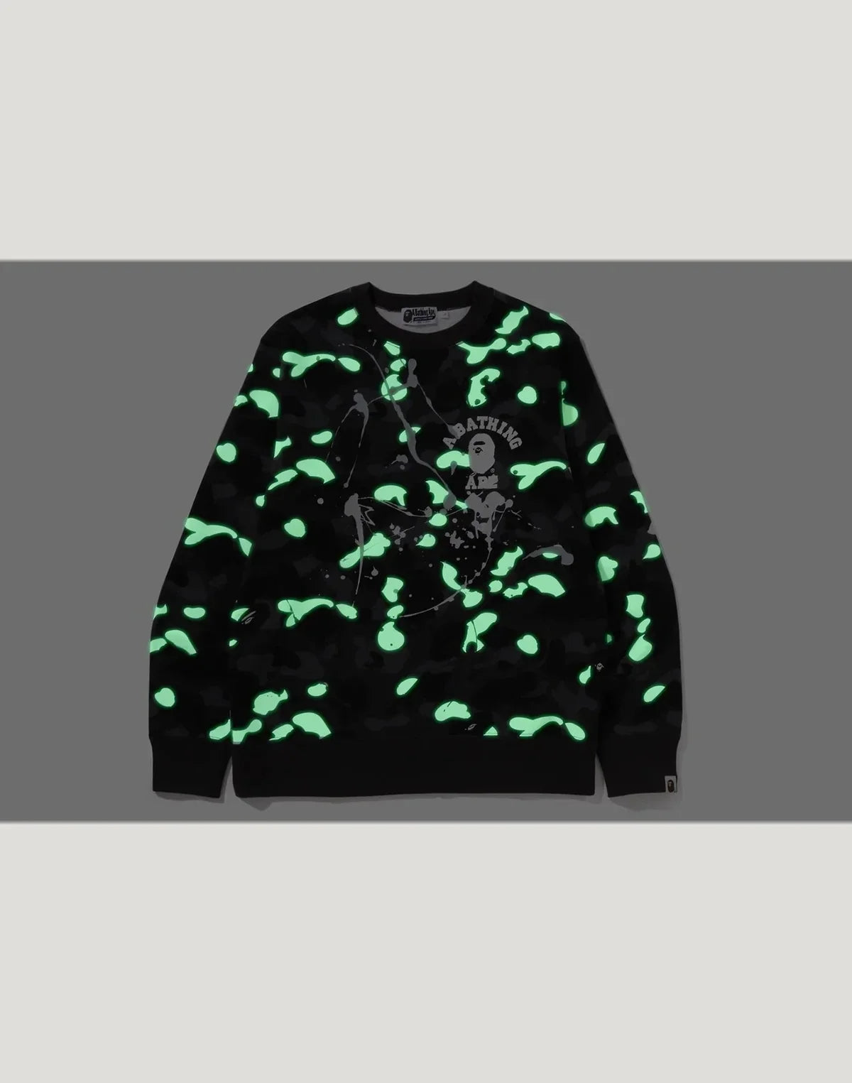 Men's Cotton City Camo Crewneck Sweatshirt - Black