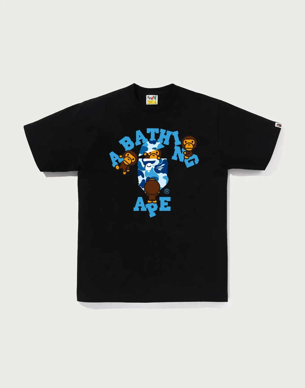 Men's Cotton Camo Character Graphic T-Shirt - Black Blue