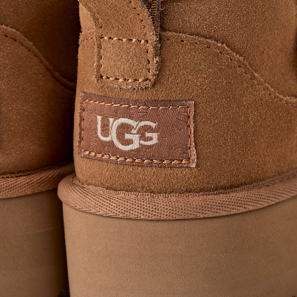 Kids' Suede Platform Ankle Boot - Sand