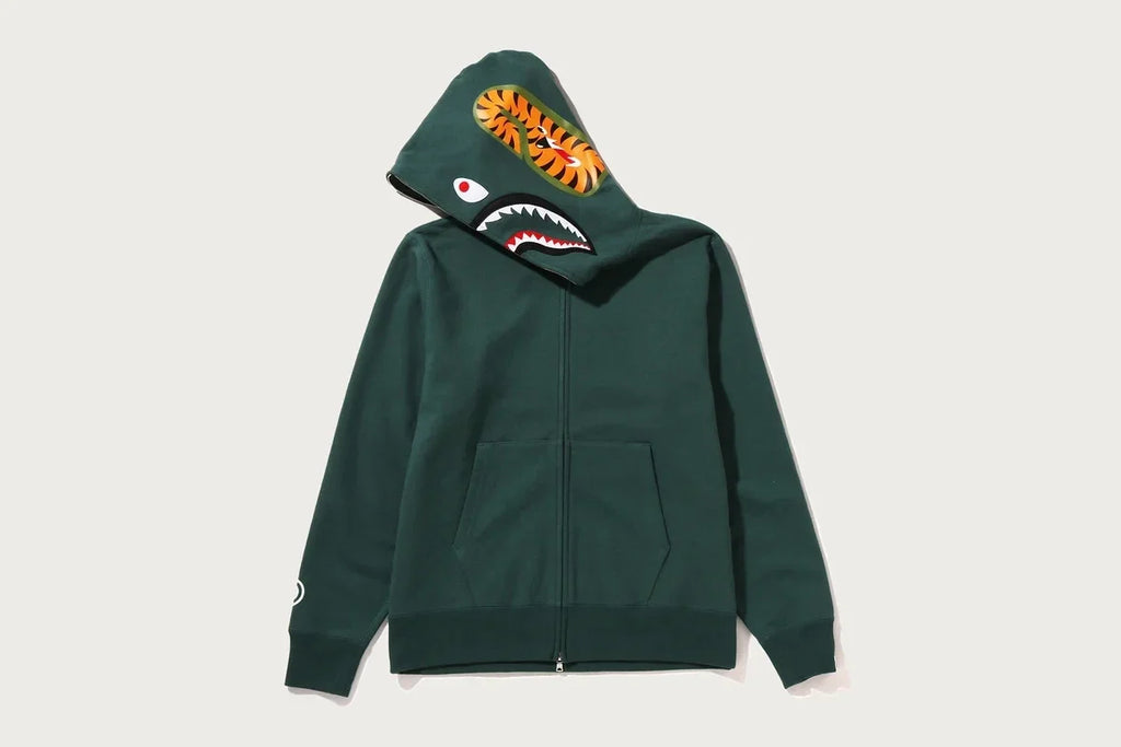 Full-Zip Graphic Hoodie - Black