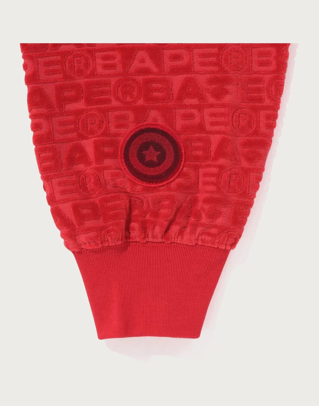 Relaxed Sport Print Hoodie - Red