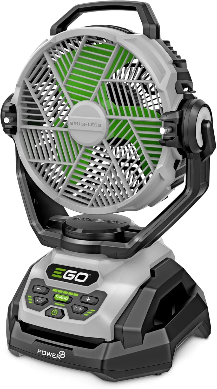 POWER+ 18 in Portable Outdoor Electric Misting Fan, 5 Speeds