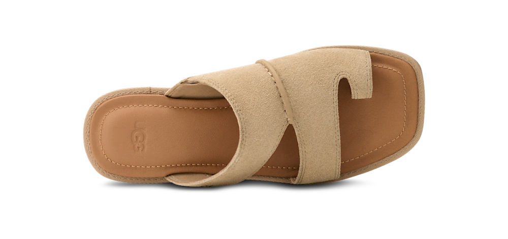 Women's Suede Toe Post Sandal - Chestnut