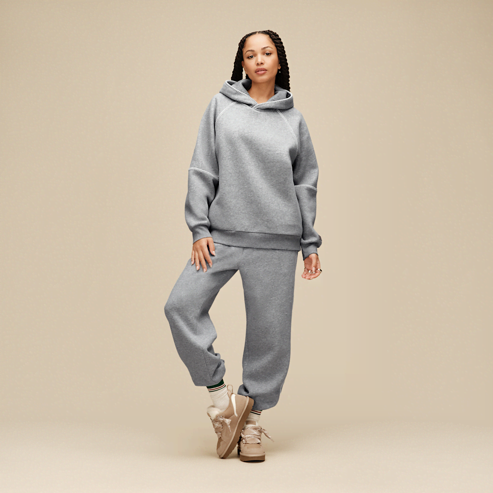 Women's Oversized Fleece Hoodie - Chestnut