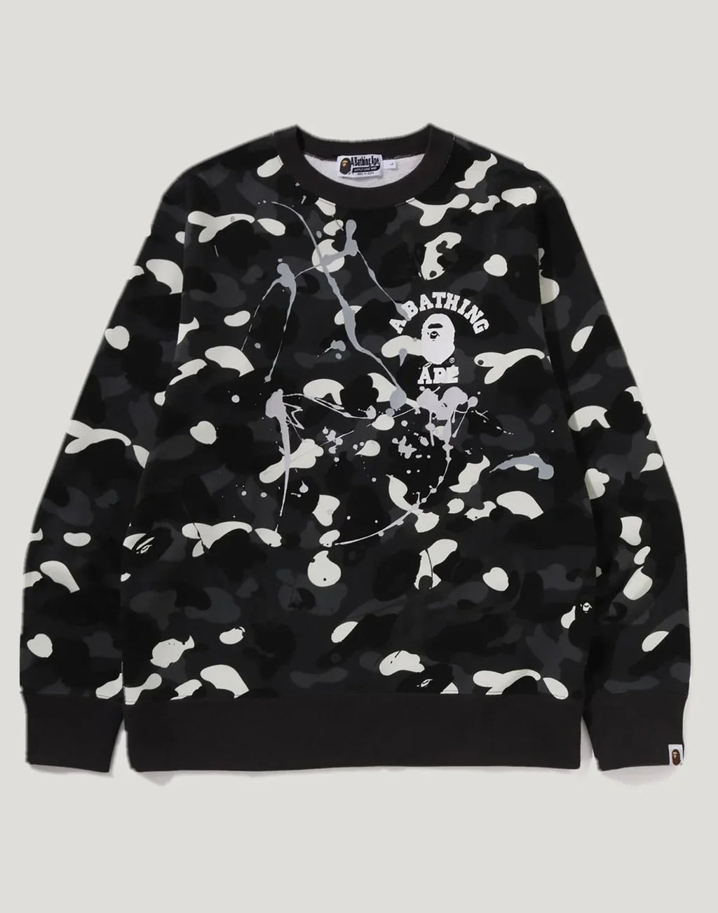 Men's Cotton City Camo Crewneck Sweatshirt - Black