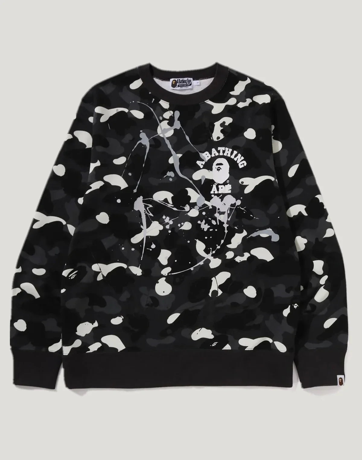 Men's Cotton City Camo Crewneck Sweatshirt - Black