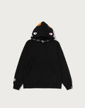 Camo Print Pullover Hoodie - Black