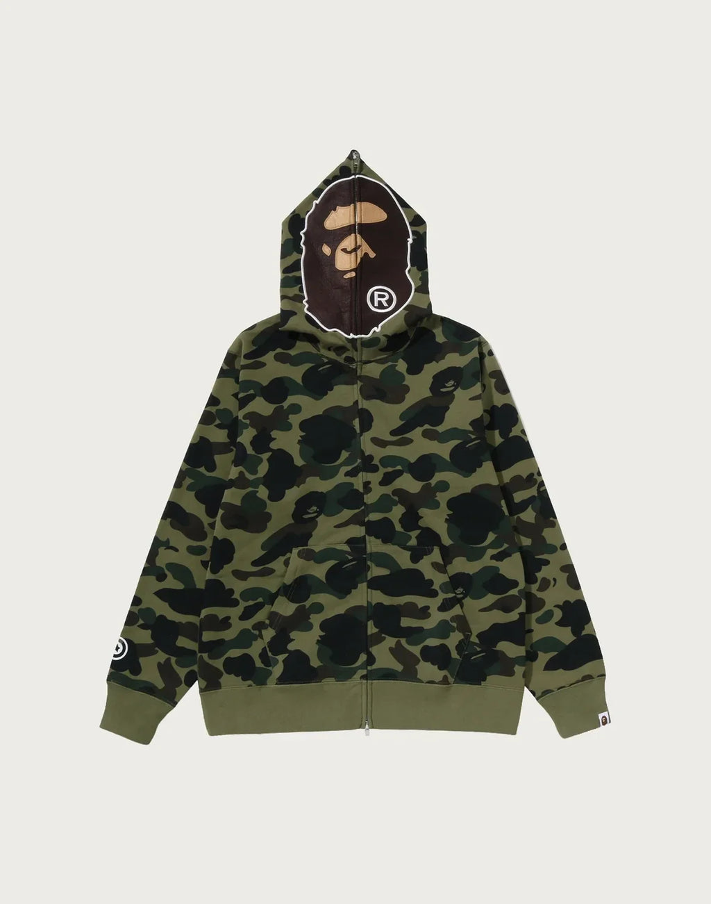 Men's Brushed-Lined Full-Zip Hoodie - Green