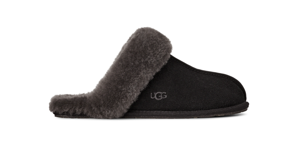 Women's Suede Sheepskin Slide Slipper - Espresso