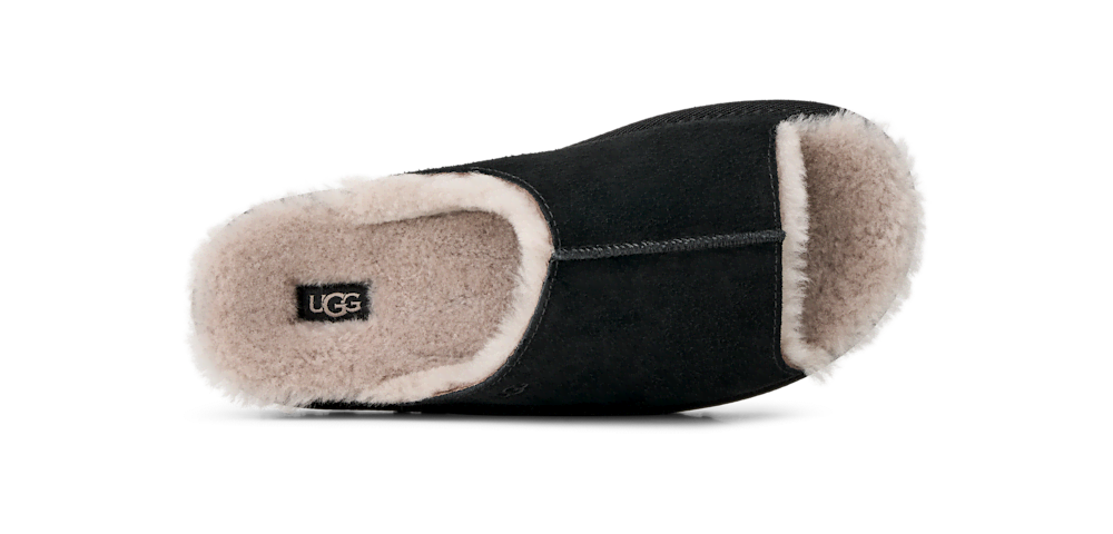 Women's Sheepskin-Lined Suede Slide