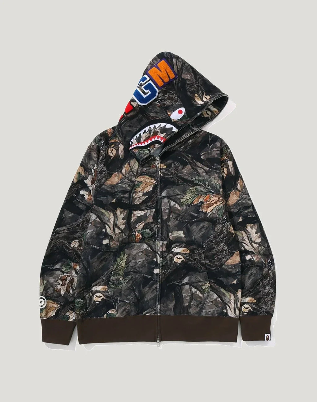 Cotton Tree Camo Full-Zip Hoodie - White