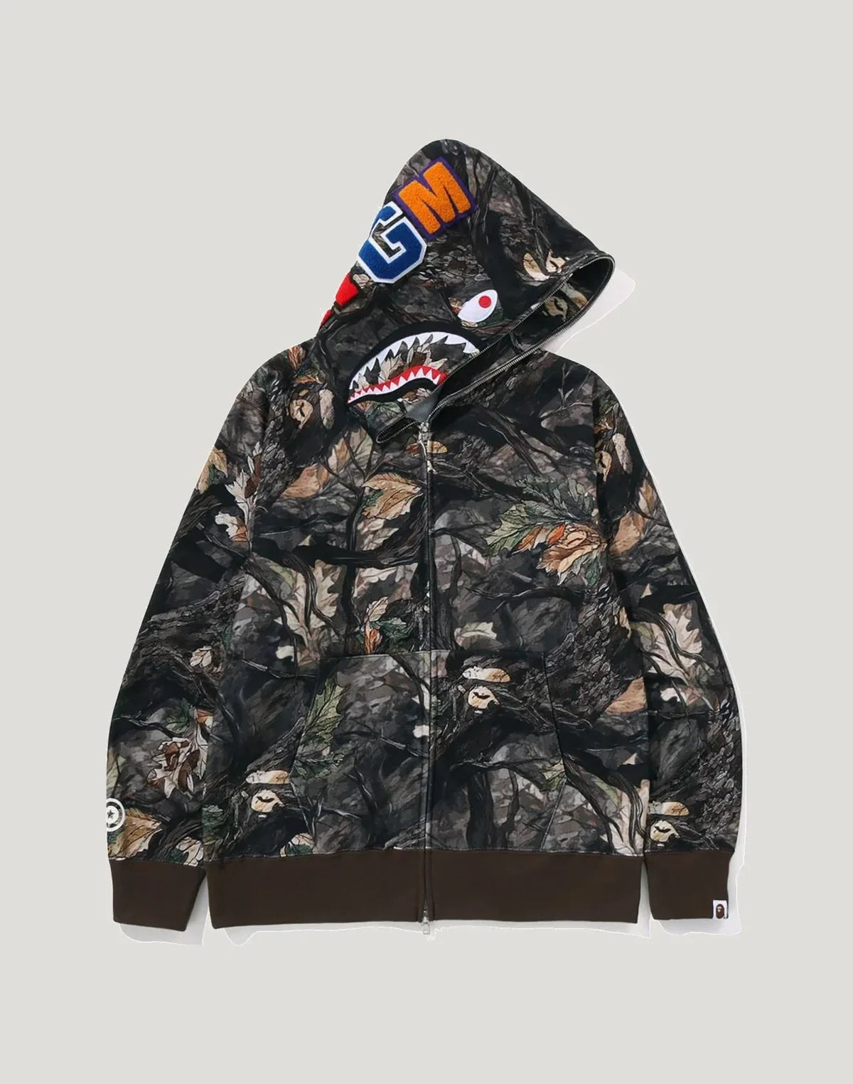 Cotton Tree Camo Full-Zip Hoodie - White