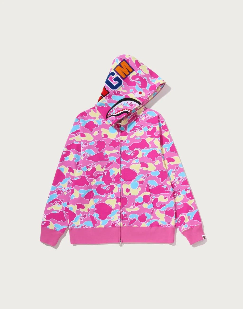 Full-Zip Cotton Hoodie - Pink