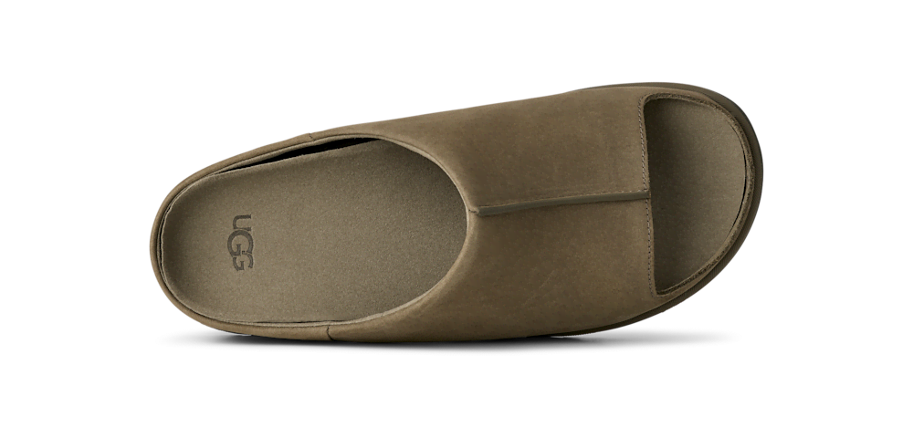 Men's Nubuck Slide Sandal - Black