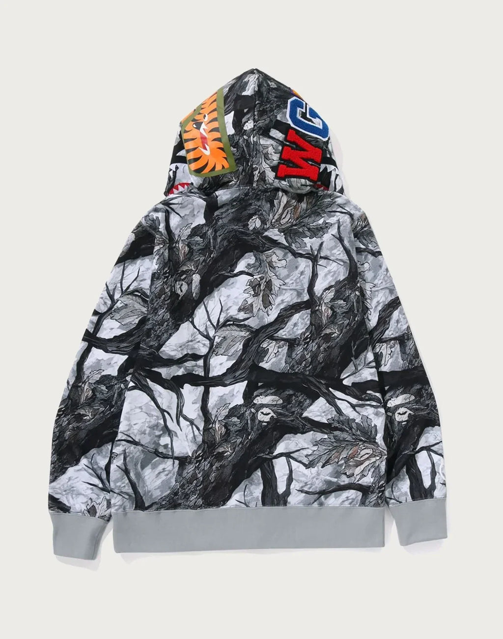 Cotton Tree Camo Full-Zip Hoodie - White
