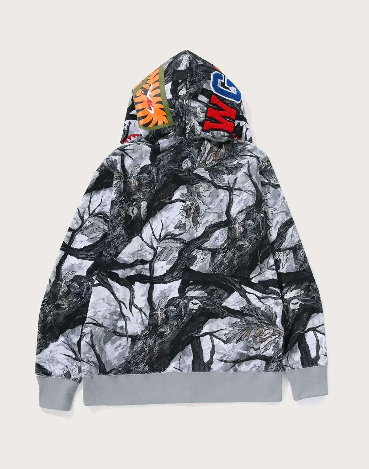 Cotton Tree Camo Full-Zip Hoodie - White