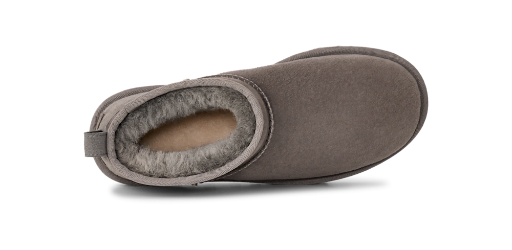Women's Ultra-Short Sheepskin Boot - Grey
