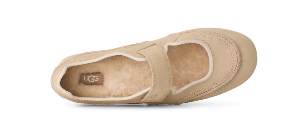 Women's Suede Strap Flat - Black