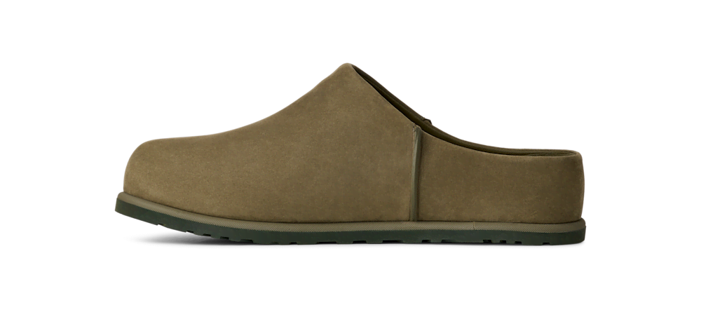Men's Waterproof Nubuck Slip-On Clog - Olive