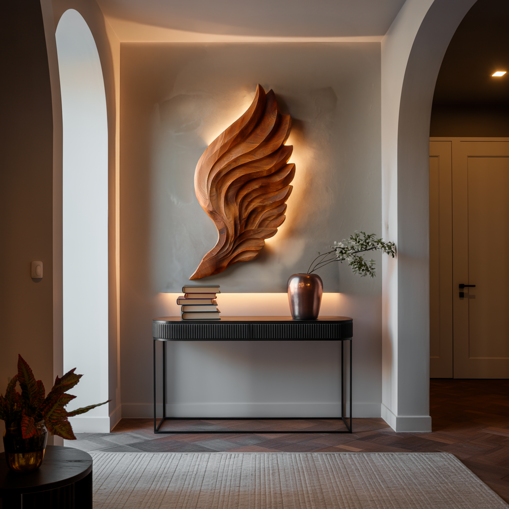 Abstract Wooden Wing Wall Art For Modern Wall Decor