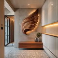 Organic Wing Wall Art Sculpture For Luxury Interior Decor